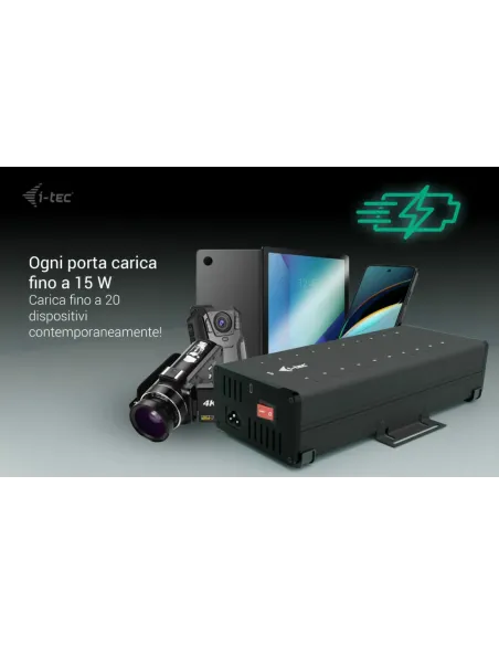 i-tec USB-C USB-A Metal Charging + data HUB, 15W per port, 20x USB-C