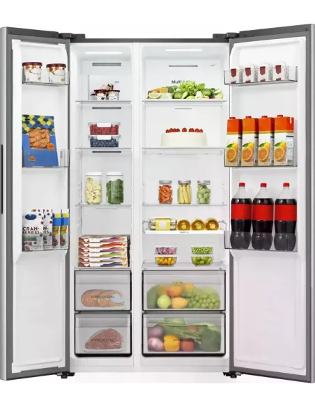 Hisense RS3P558NEIE frigorifero side-by-side Libera installazione 544 L Grigio