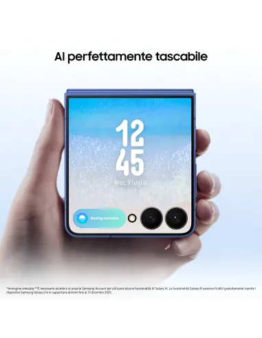 Samsung Galaxy Z Flip7 Smartphone AI, RAM 12GB, 256GB, Display 4,1" Super AMOLED 6,9" Dynamic AMOLED 2X, Fotocamera 50MP,