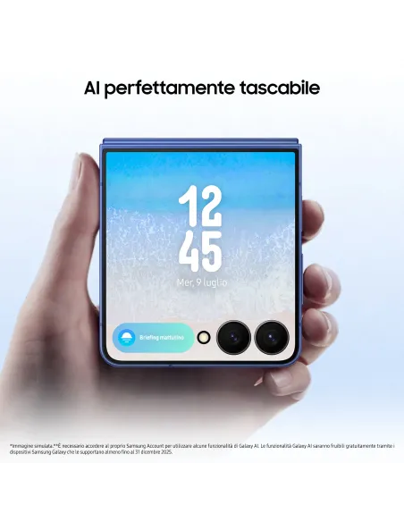 Samsung Galaxy Z Flip7 Smartphone AI, RAM 12GB, 256GB, Display 4,1" Super AMOLED 6,9" Dynamic AMOLED 2X, Fotocamera 50MP,