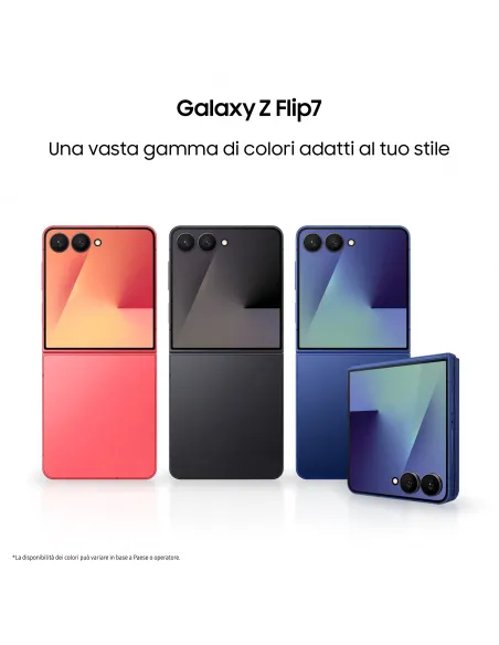 Samsung Galaxy Z Flip7 Smartphone AI, RAM 12GB, 512GB, Display 4,1" Super AMOLED 6,9" Dynamic AMOLED 2X, Fotocamera 50MP, Blue