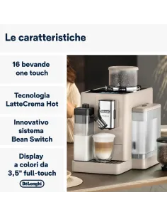 De’Longhi Rivelia - Macchina Automatica per Caffè in Chicchi, 16 bevande one-touch, Display touch Beige (EXAM440.55.BG) 2