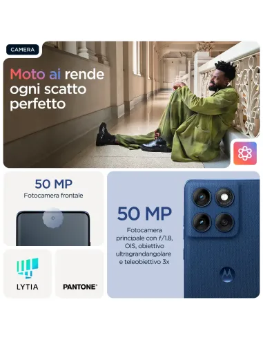 Motorola edge 60 con Moto AI (8 256GB, Fotocamera 50+50+10MP, selfie 50MP, Display 6.67" pOLED 120Hz, MediaTek Dimensity 24M,