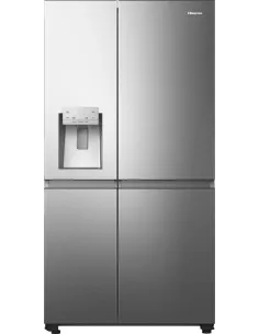 Hisense frigorifero Side By Side RS818N4TIE libera installazione 632L Classe E Dispenser acqua e ghiaccio WiFi