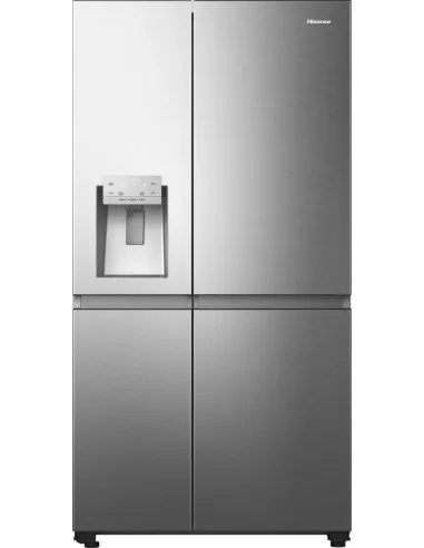 Hisense frigorifero Side By Side RS818N4TIE libera installazione 632L Classe E Dispenser acqua e ghiaccio WiFi