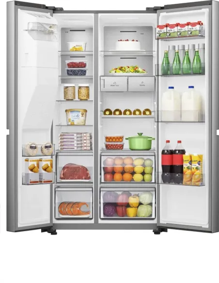 Hisense frigorifero Side By Side RS818N4TIE libera installazione 632L Classe E Dispenser acqua e ghiaccio WiFi