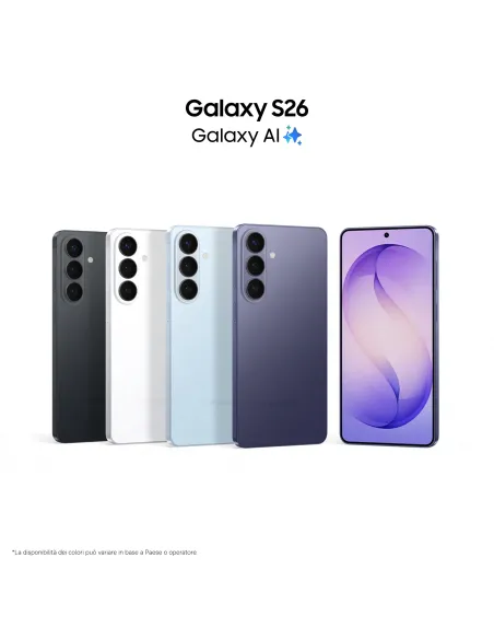 Samsung Galaxy S26 Smartphone AI, 256GB, Processore avanzato, Assistente Foto, Creative Studio, Camera 50 MP, 4300 mAh, Cobalt
