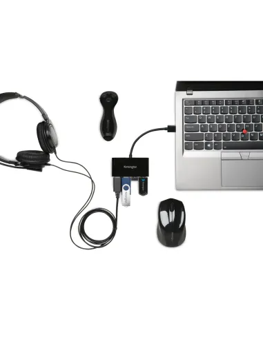 Kensington Hub a 4 porte USB 3.0 UH4000 - Nero