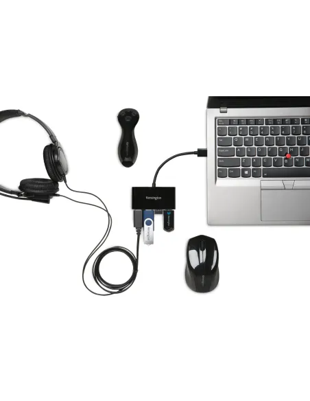 Kensington Hub a 4 porte USB 3.0 UH4000 - Nero