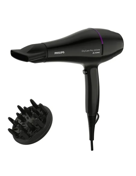 Philips DryCare Asciugacapelli professionale ThermoProtect nero BHD274 00