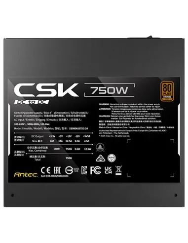 Antec SIGNATURE CSK750DC EC alimentatore per computer 750 W 20+4 pin ATX ATX