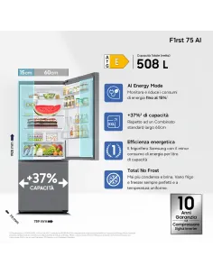 Samsung RB50DG602ES9 Libera installazione 508 L Metallico, Acciaio inox 2