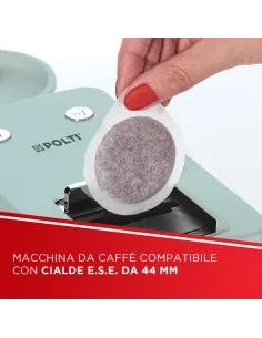 Polti Coffea S15G, macchina da caffè a cialde E.S.E. da 44 m con espulsione automatica delle cialde nell'apposito cassetto, 2
