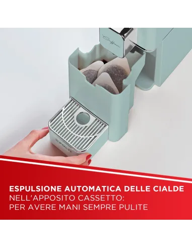 Polti Coffea S15G, macchina da caffè a cialde E.S.E. da 44 m con espulsione automatica delle cialde nell'apposito cassetto,