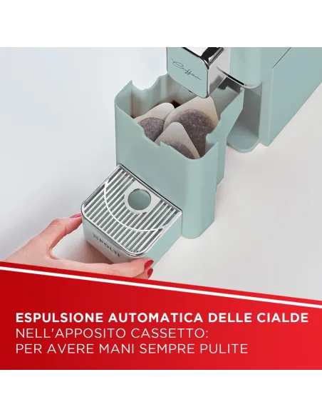 Polti Coffea S15G, macchina da caffè a cialde E.S.E. da 44 m con espulsione automatica delle cialde nell'apposito cassetto,