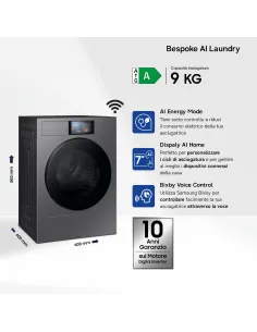 Samsung Series 9 DV90F09F4S asciugatrice Libera installazione Caricamento frontale 9 kg Grigio scuro 2