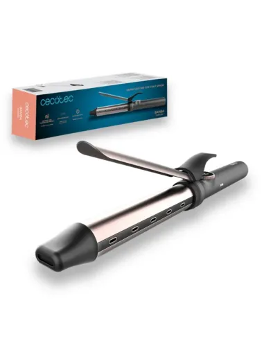 Cecotec Bamba SurfCare Epic Curly Sphere Ferro per ricci Caldo Nero, Bronzo 1,8 m