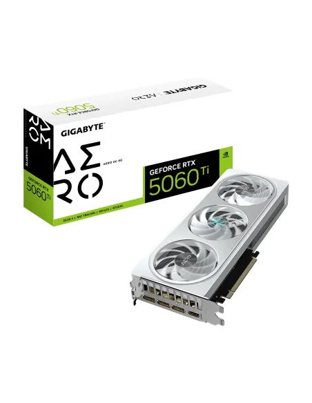 GIGABYTE GeForce RTX 5060 Ti AERO OC 8G Scheda Grafica – 8 GB GDDR7, 128 bit, PCI-E 5.0, 2647 MHz Frequenza del core, 3 x
