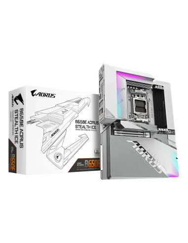 GIGABYTE B650E AORUS STEALTH ICE Scheda madre - AMD Ryzen serie 9000, VRM a 12+2+2 fasi, fino a 8000 MHz DDR5 (OC), 1xPCIe 5.0
