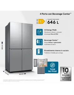 Samsung RF65DG960ESR frigorifero side-by-side Libera installazione 646 L Acciaio inox 2