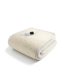 Imetec Scaldasonno Adapto singolo 150 x 80 cm, basso consumo, riscaldamento rapido, temperatura personalizzata, 100% lana e