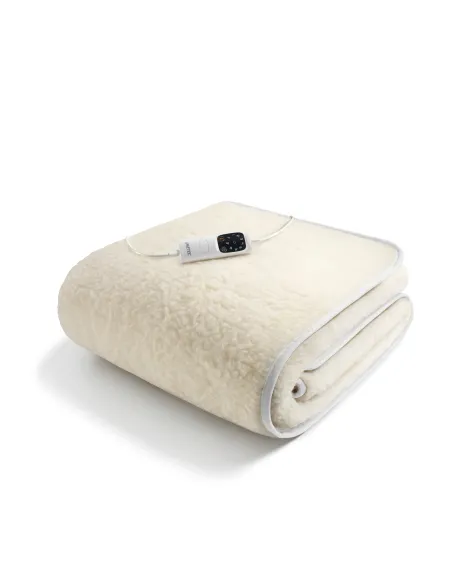 Imetec Scaldasonno Adapto singolo 150 x 80 cm, basso consumo, riscaldamento rapido, temperatura personalizzata, 100% lana e