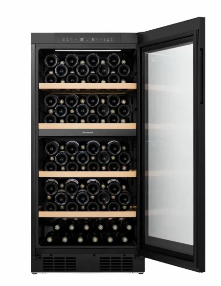 Hisense cantina vini RW3N230GELF libera installazione classe F 108 Bottiglie Doppia Temperatura Vetro Anti UB Connect Life