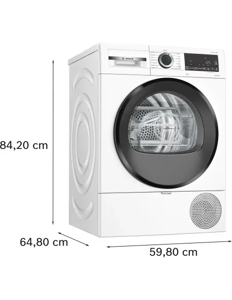 Bosch Serie 6 WQG243D9IT Asciugatrice a pompa di calore 9 kg Bianco
