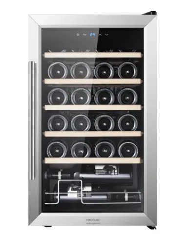 Cecotec 00125 cantina vino Cantinetta vino con compressore Libera installazione Acciaio inox 24 bottiglia bottiglie