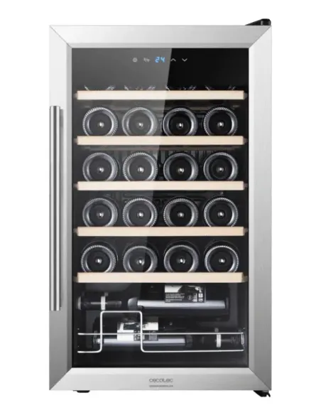 Cecotec 00125 cantina vino Cantinetta vino con compressore Libera installazione Acciaio inox 24 bottiglia bottiglie