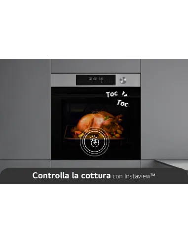 LG InstaView WSED7613S Forno 76L Classe A+ EasyClean, Pirolisi, Air Fry, Sous Vide, Wi-Fi