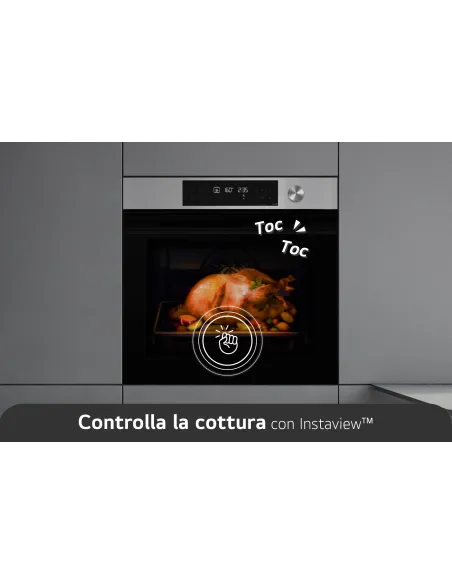 LG InstaView WSED7613S Forno 76L Classe A+ EasyClean, Pirolisi, Air Fry, Sous Vide, Wi-Fi