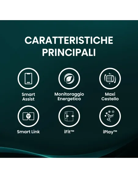 Hisense WF5I8043BWF lavatrice Caricamento frontale 8 kg 1400 Giri min Bianco