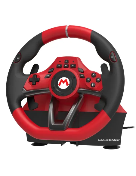Hori Mario Kart Racing Wheel Pro Deluxe Nero, Rosso USB Sterzo + Pedali Analogico Nintendo Switch