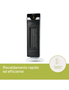 Imetec Eco Ceramic, Termoventilatore, Stufetta elettrica, Tecnologia ceramica, Basso consumo energetico, Silenzioso, 3 livelli 2