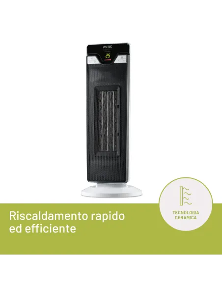 Imetec Eco Ceramic, Termoventilatore, Stufetta elettrica, Tecnologia ceramica, Basso consumo energetico, Silenzioso, 3 livelli