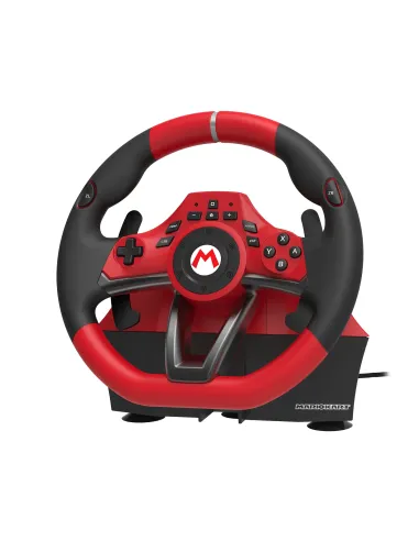 Hori Mario Kart Racing Wheel Pro Deluxe Nero, Rosso USB Sterzo + Pedali Analogico Nintendo Switch