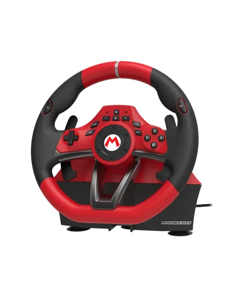 Hori Mario Kart Racing Wheel Pro Deluxe Nero, Rosso USB Sterzo + Pedali Analogico Nintendo Switch