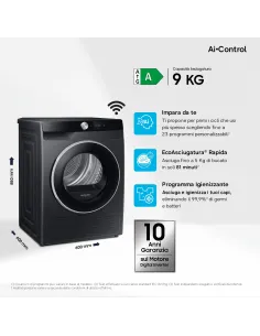 Samsung Series 6 DV90DG6845LB asciugatrice Libera installazione Caricamento frontale 9 kg Nero 2