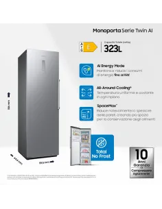 Samsung Freezer Monoporta Serie Twin 323L RZ32C7BBES9 2