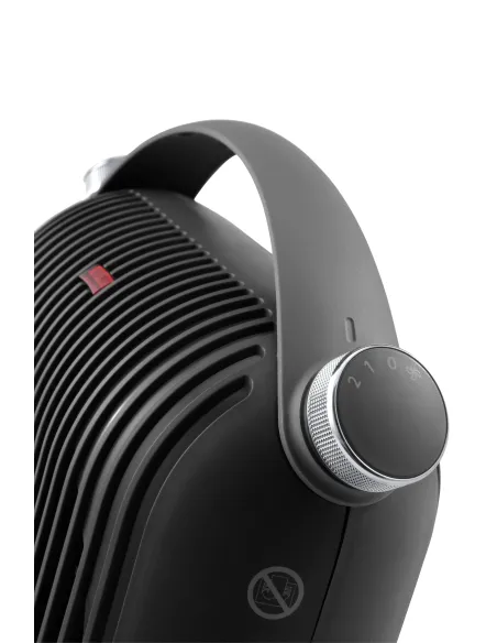 De’Longhi HFS30C24.DG Interno Nero 2400 W Riscaldatore ambiente elettrico con ventilatore