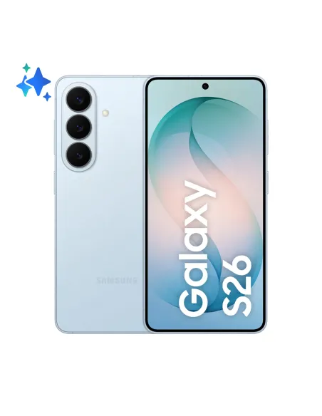 Samsung Galaxy S26 Smartphone AI, 256GB, Processore avanzato, Assistente Foto, Creative Studio, Camera 50 MP, 4300 mAh, Sky Blue