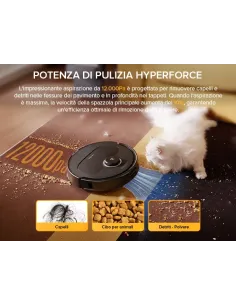 Roborock Qrevo 5AE Robot Aspirapolvere e Lavapavimenti, Aspirazione 12.000 Pa, Doppia Spazzola Anti-groviglio, Prevenzione 2