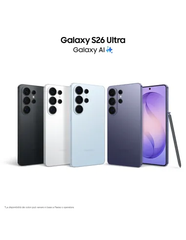 Samsung Galaxy S26 Ultra Smartphone AI, 512GB, Privacy Display integrato, Processore potente, Assistente Foto, Camera 200 MP,