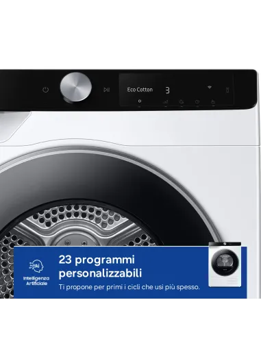 Samsung DV90DG6845LKU3 asciugatrice Libera installazione Caricamento frontale 9 kg Bianco