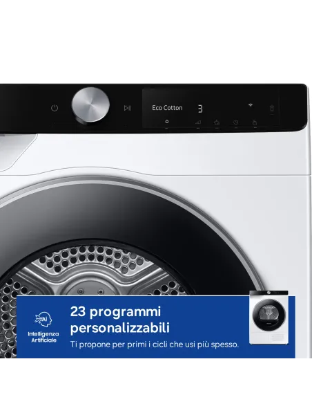 Samsung DV90DG6845LKU3 asciugatrice Libera installazione Caricamento frontale 9 kg Bianco