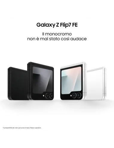 Samsung Galaxy Z Flip7 FE Smartphone AI, RAM 8GB, 256GB, Display 3,4" Super AMOLED 6,7" Dynamic AMOLED 2X, Fotocamera 50MP,