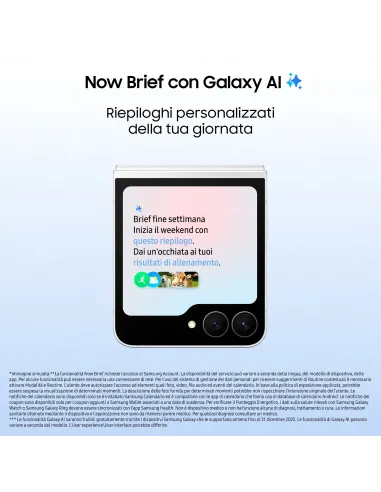 Samsung Galaxy Z Flip7 FE Smartphone AI, RAM 8GB, 256GB, Display 3,4" Super AMOLED 6,7" Dynamic AMOLED 2X, Fotocamera 50MP,