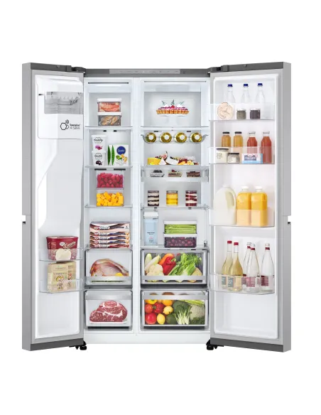 LG GSLVE91MBAB Frigorifero Side-by-Side, Classe B, 623L, Wi-Fi, Dispenser senza allaccio, Total No Frost, Metal Sorbet