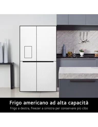 LG GSLVE91MBAB Frigorifero Side-by-Side, Classe B, 623L, Wi-Fi, Dispenser senza allaccio, Total No Frost, Metal Sorbet